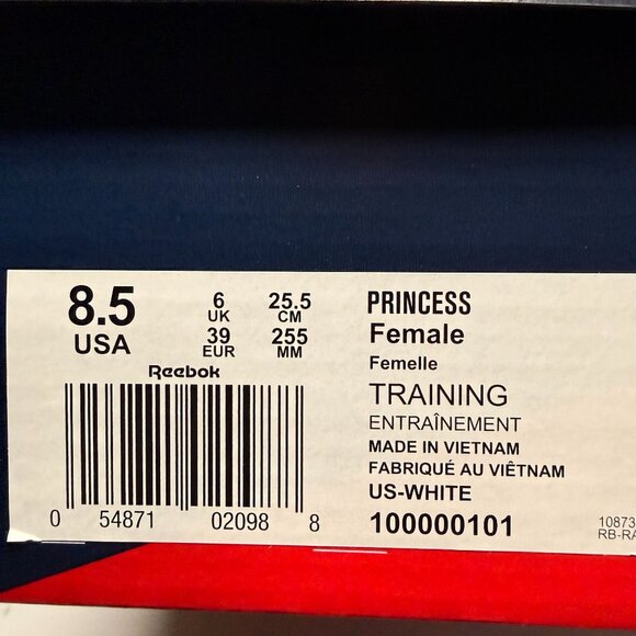 Reebok Women's the Princess Sneaker in White US 8.5 NEW - Picture 6 of 7